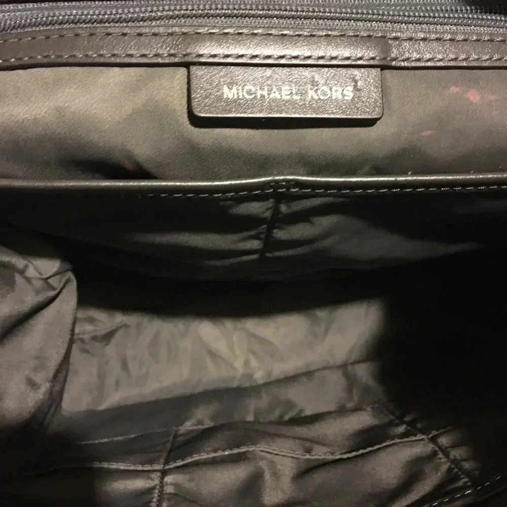 Michael kors grey nylon/ leather hobo handbag